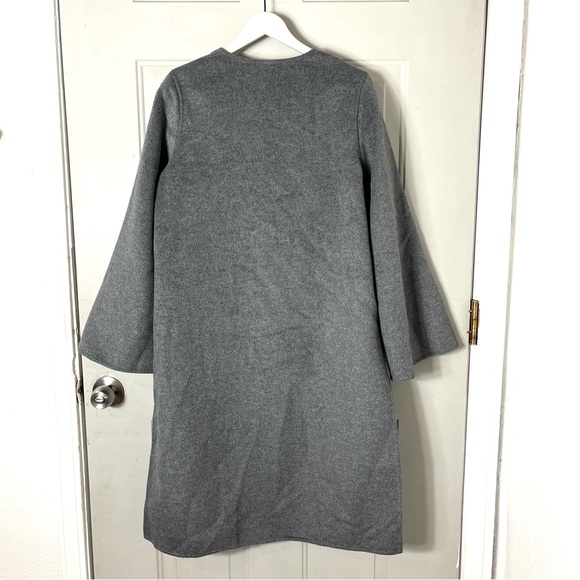 Uniqlo Minimalist Oversized Modern Double Face Wrap Coat Wool Blend size small - Picture 7 of 9